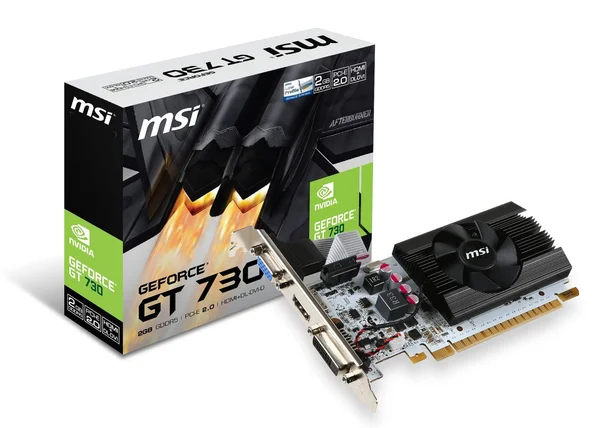 MSI GeForce GT 730 K-2GD5LP/OC Low Profile Graphics Card - 2 GB GDDR5 - 64-bit - 1006 MHz - 141.0 x 69.0 x 29.0 mm