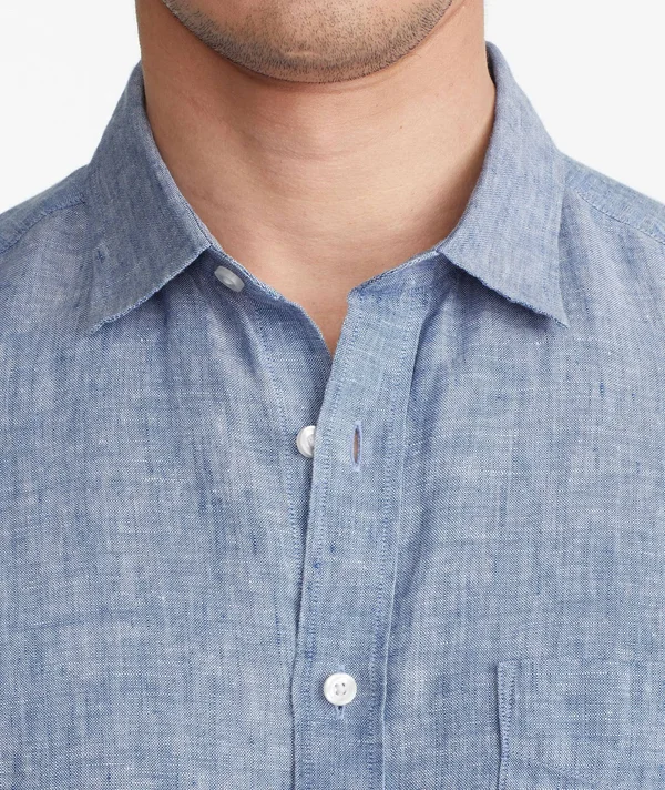 UNTUCKit Wrinkle-Resistant Short Sleeve Linen Shirt Men's Long Sleeve Button Up Blue : 2XL Tall Regular Fit