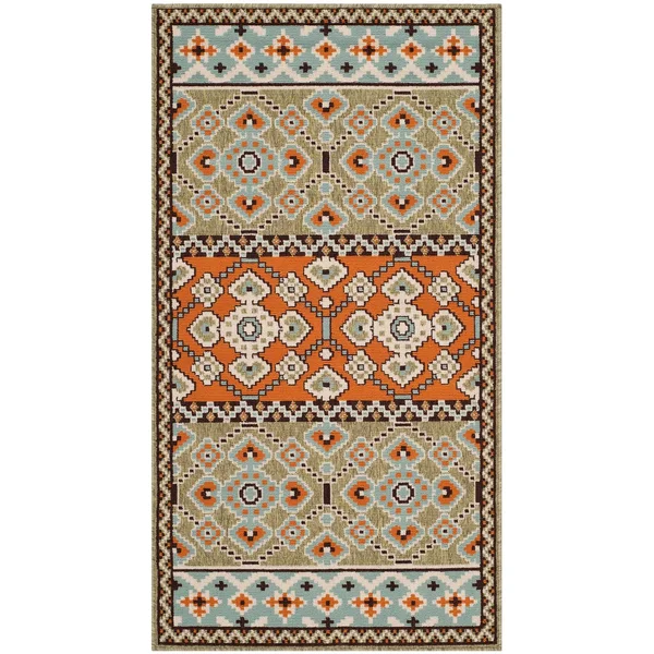 Safavieh Veranda 093 Red - Chocolate 9& x 12& Indoor/Outdoor Rug