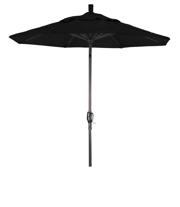 California Umbrella 7.5& Aluminum Market Umbrella Push Tilt Bronze/Sunbrella/Spectrum Mist GSPT758117-48020