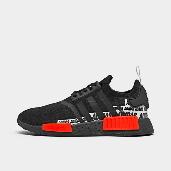 Adidas Originals Boys NMD R1 - Running Shoes Black/White/Red Size 04.0