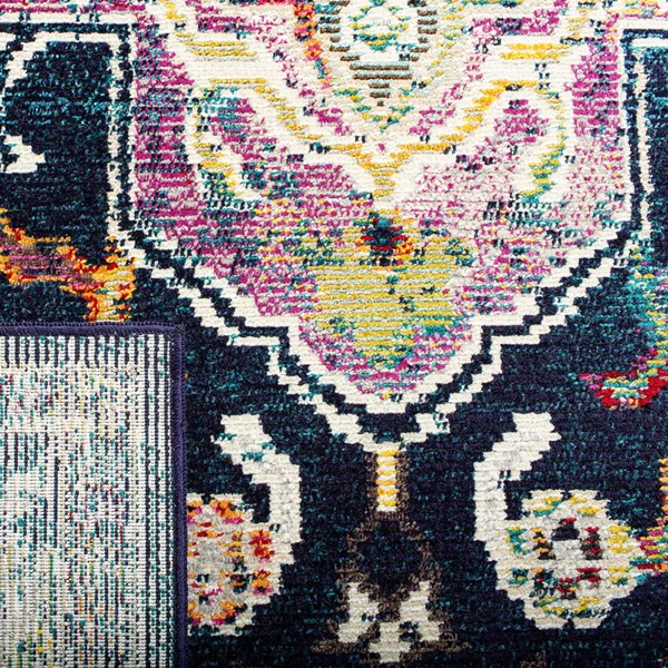 Safavieh Crystal Light Blue/Fuchsia 4 ft. x 4 ft. Square Area Rug