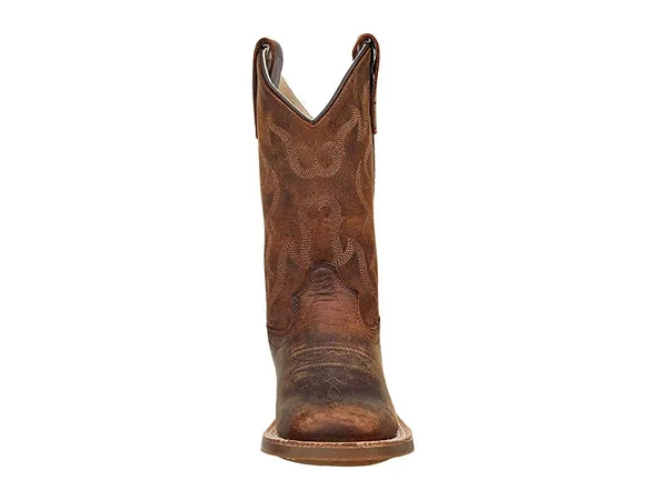 Old West Children's Broad Square Toe Boots - Brown