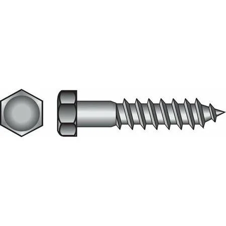 Hillman 1/4 in. x 4-1/2 in. L Hex Lag Screw