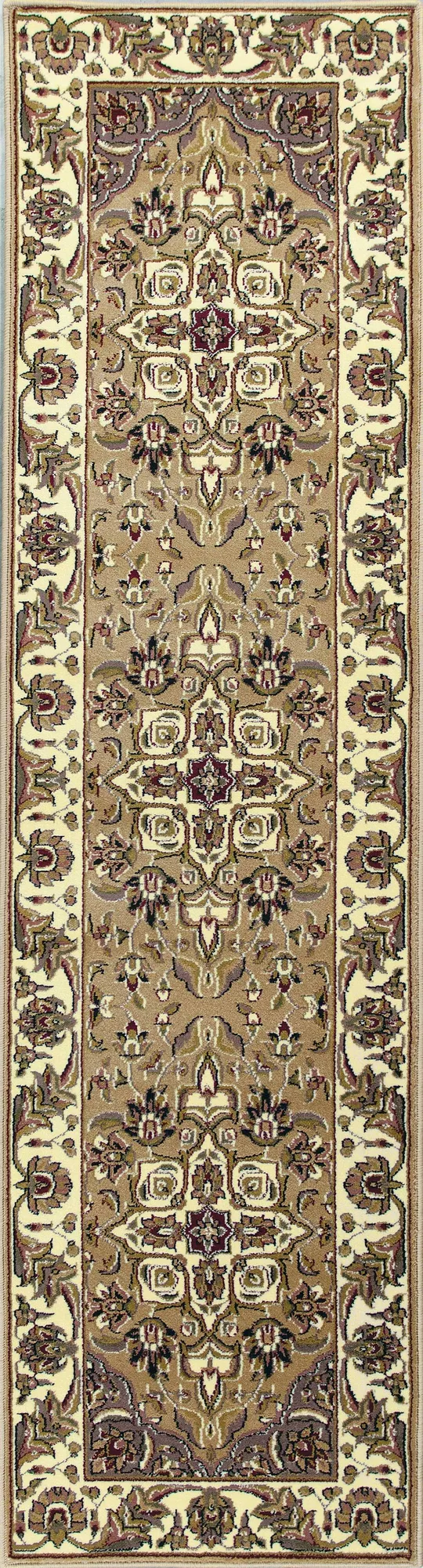 7&7x22 Round Polypropylene Beige-Ivory Area Rug
