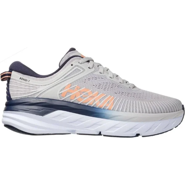 Hoka One One Women's Bondi 7 Shoe - 10 Wide - Lunar Rock, Black Iris
