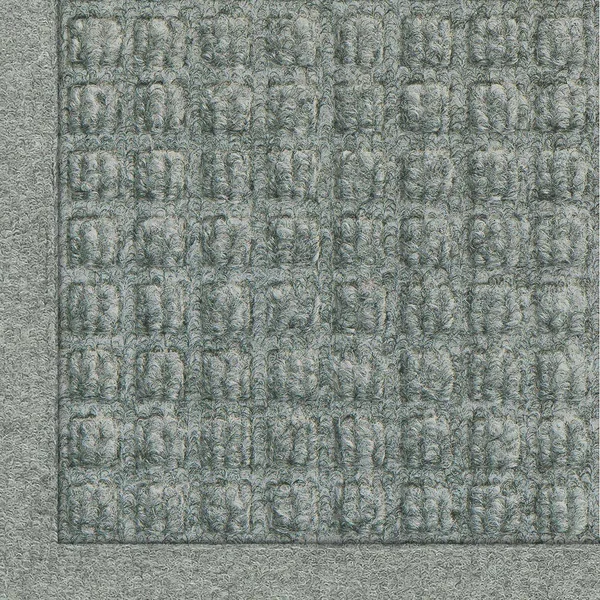 Waterhog Entrance Mat Fashion Border 3/8x22 Thick 4& x 8& Gray