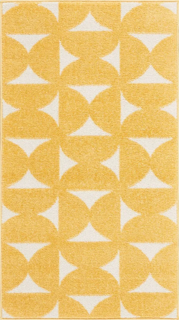 Nourison Harper DS301 Area Rug, Yellow, 8& x 10&