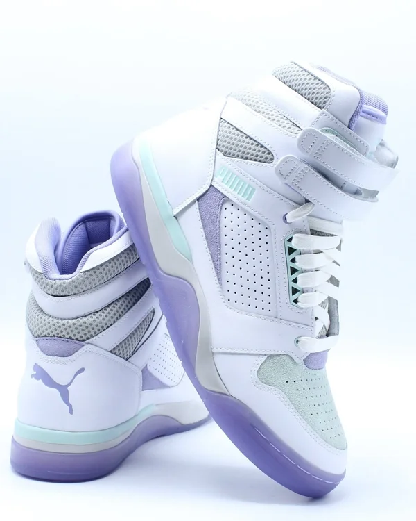 Puma Mens Palace Guard Mid Easter Casual Sneakers White