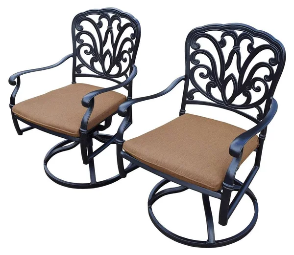 Oakland Living Hampton Swivel Rockers with Cushions - Set of 2