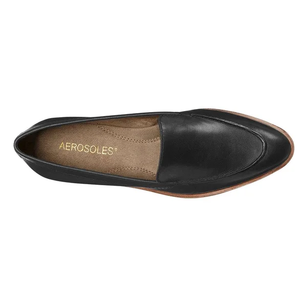 Aerosoles East Bound Women's Shoes Black Leather : 6 B - Medium