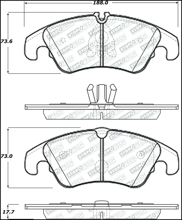 StopTech 305.13221 - Street Select Brake Pads