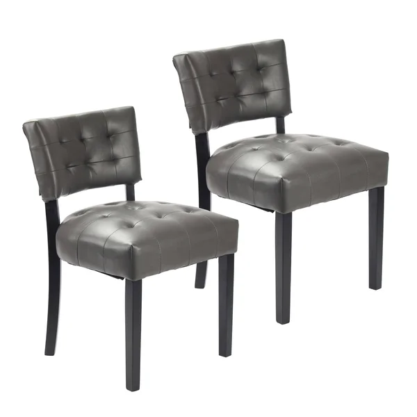 Porthos Home Set of 2 Dining Chairs, Modern Side Chairs for Dining Room (Black)