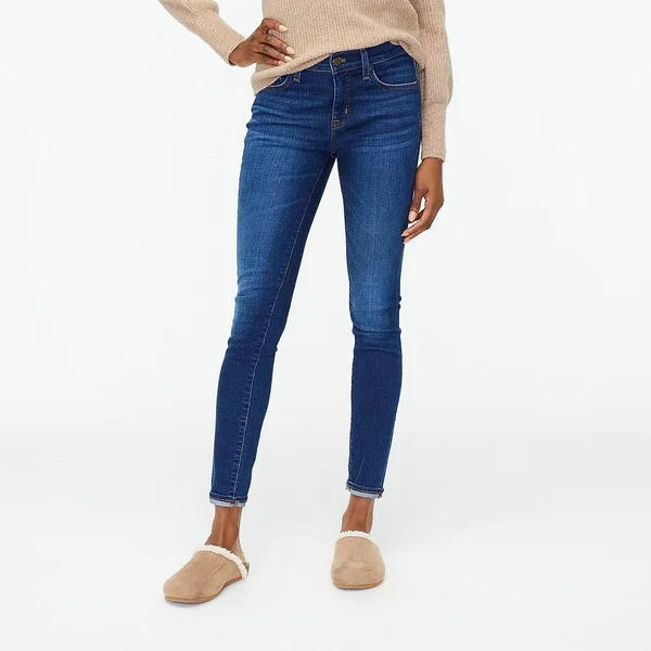 J.Crew Factory Womens 9x22 High-Rise Skinny Jean in Signature Stretch (Perfect Blue Wash, Size 29)