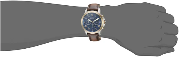 Fossil Men's FS5150 'Grant' Chronograph Brown Leather Watch