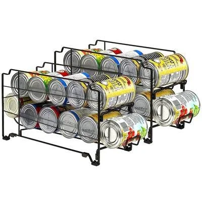 Nimmons 2 Pack - Stackable Front Loading Beverage Can Dispenser Rack, Chrom Rebrilliant Finish: Brown