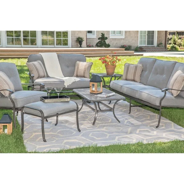 Agio Madison C Spring Chair Set of 2 with Cushion and Throw Pillow