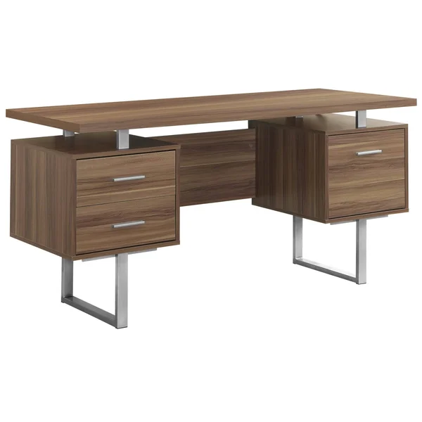 Monarch Specialties Retro-Style Computer Desk - Walnut