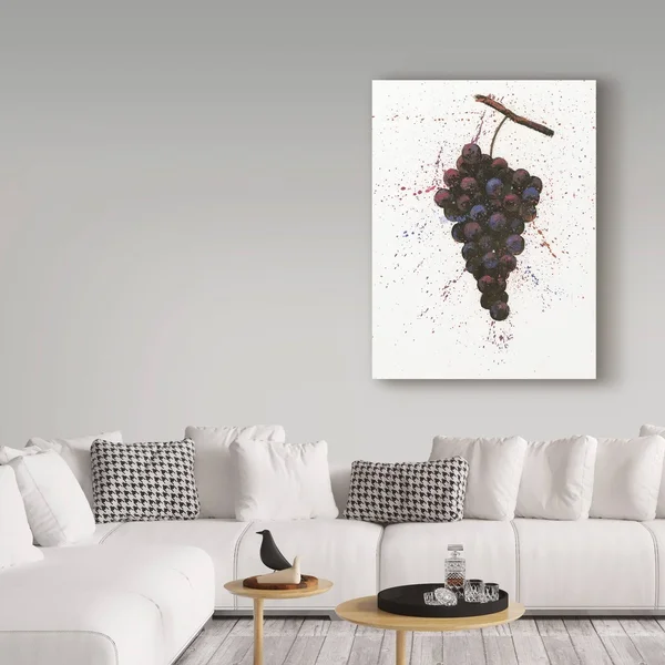 Trademark Fine Art 'Wine Splash Grapes Purple' Canvas Art by Wellington Studio - Size: 14 x 19