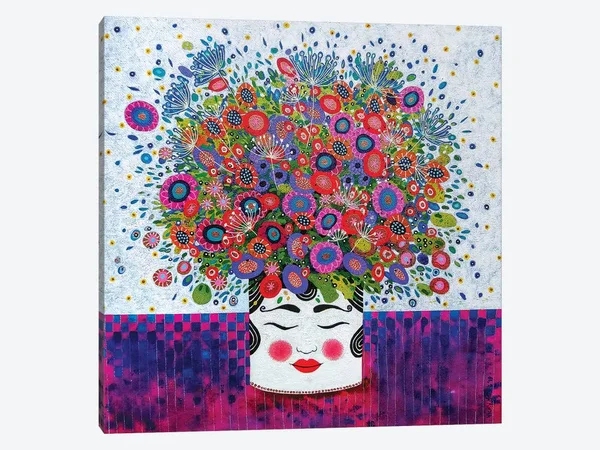 Vicky Mount Canvas Wall Decor Art Prints - Pot Head ( Still Life > Botanical Still Life art)