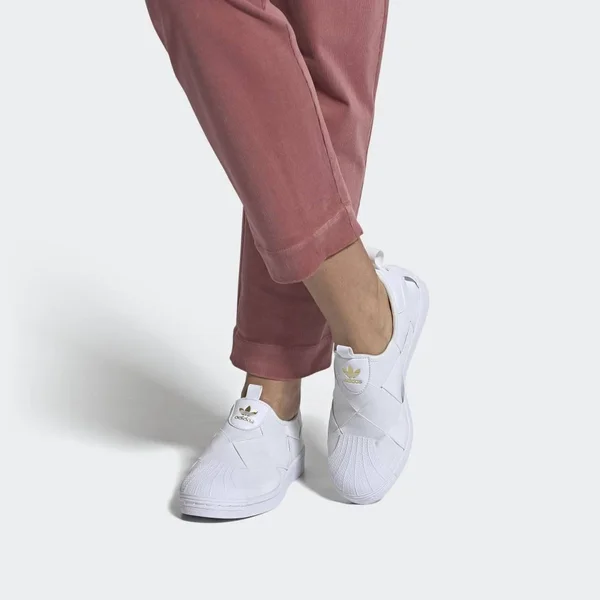 Adidas Women's Originals Superstar Slip-On Shoes, White