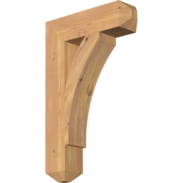 Ekena Millwork 3 1/2x22W x 14x22D x 22x22H Thorton Craftsman Smooth BRACKET - Western Red Cedar