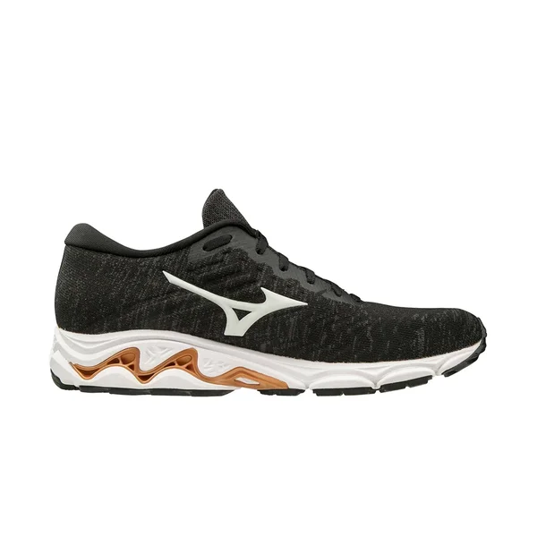 Mizuno - Men's Wave Inspire 16 Waveknit Running Shoe - black-white, Size 15