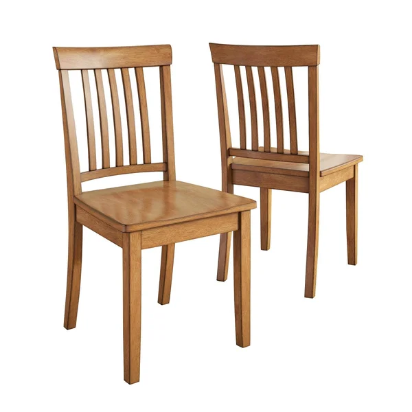Weston Home Lexington Mission Back Dining Chair, Set of 2, Oak