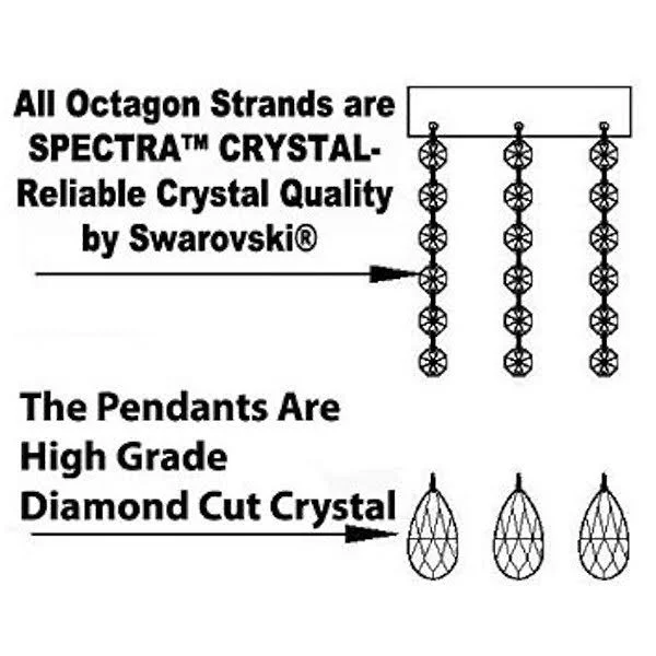 Swarovski Crystal Trimmed Chandelier! Crystal Chandelier Lighting