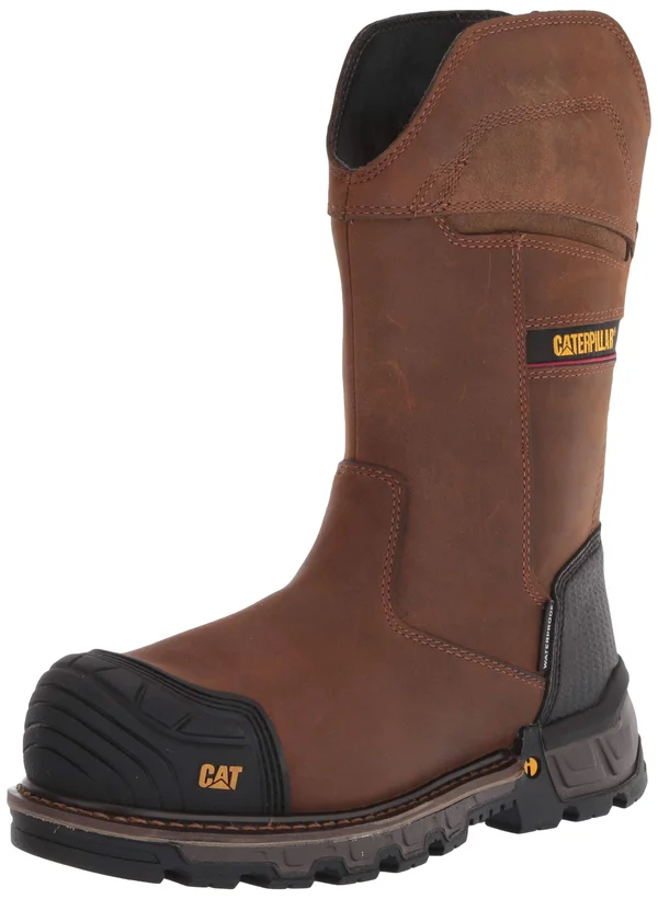 Caterpillar Men's Excavator XL Composite Toe Pull on Work Boots - Brown 10
