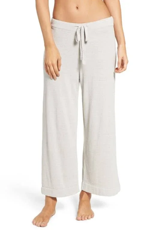 Barefoot Dreams Women's CozyChic Ultra Lite Culotte Capri Pants - Fog Gray, Medium