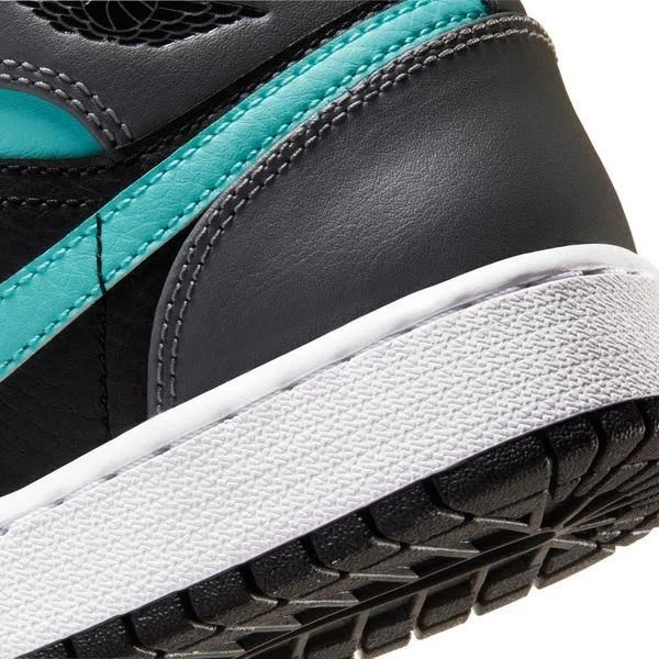 Air Jordan 1 Mid GS &Grey - Aqua& Shoes - Size 5Y