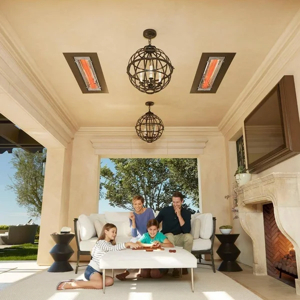 Infratech CD6028AL Dual Element - 6000 Watt Electric Patio Heater - C Series Almond 208 Volt