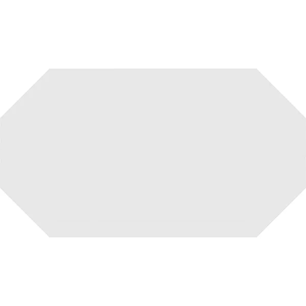 Ekena Millwork GVPOH34X3202SN 34x22W x 32x22H Horizontal Elongated Octagon Surface Mount PVC Gable Vent: Non-Functional - 2x22W x
