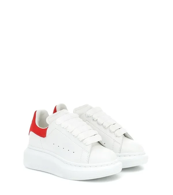 Alexander McQueen Kids, Leather Sneakers, Girls, White, US 12, Girls& Shoes