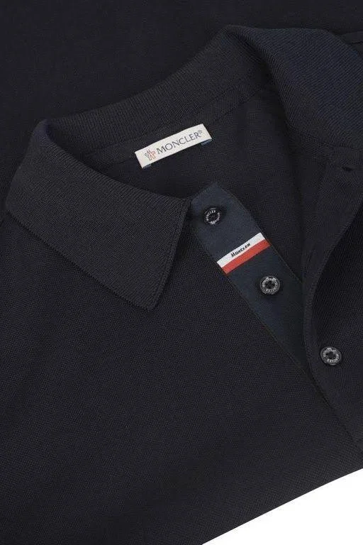 Moncler Logo Polo - Blue - Polo Shirts