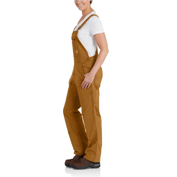 Carhartt Crawford Double Front Bib Overalls, Women's Carhartt Brown