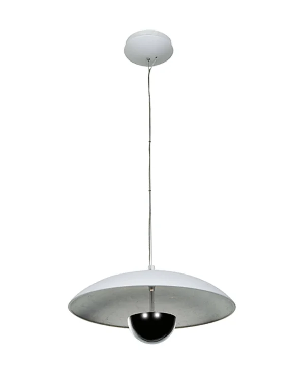 Access Lighting 70073LED-WH-SILV Silver Pulsar 17x22 1 Light Reflective LED Pendant