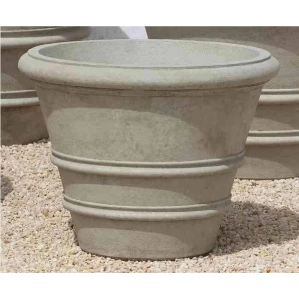 Campania International Classic 24x22 Brown Stone Rolled Rim Planter