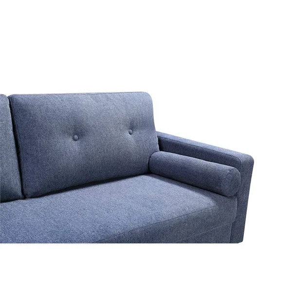 Kingway Furniture Linen Blend Palermo Living Room Loveseat in Light Blue