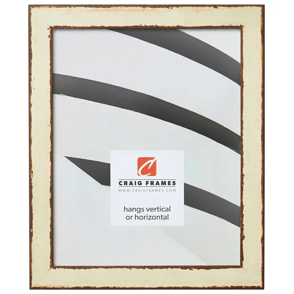 Craig Frames Ferro, Rusted Ivory Picture Frame, 24 x 32 inch, White