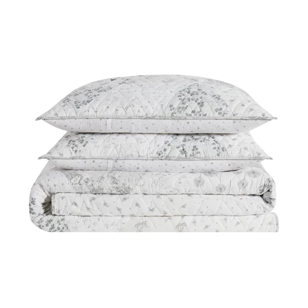 Cottage Classics Kamala Floral Cotton King Quilt Set