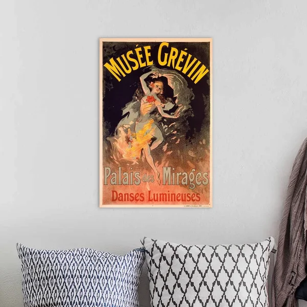 Musee Grevin, Palais Mirages, Vintage Poster, by Jules Cheret, Canvas Wall Art, 16x24, Great Big Canvas
