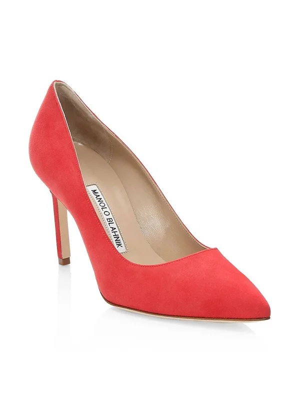 Manolo Blahnik Women's Bb Pumps - Black Suede Size 10