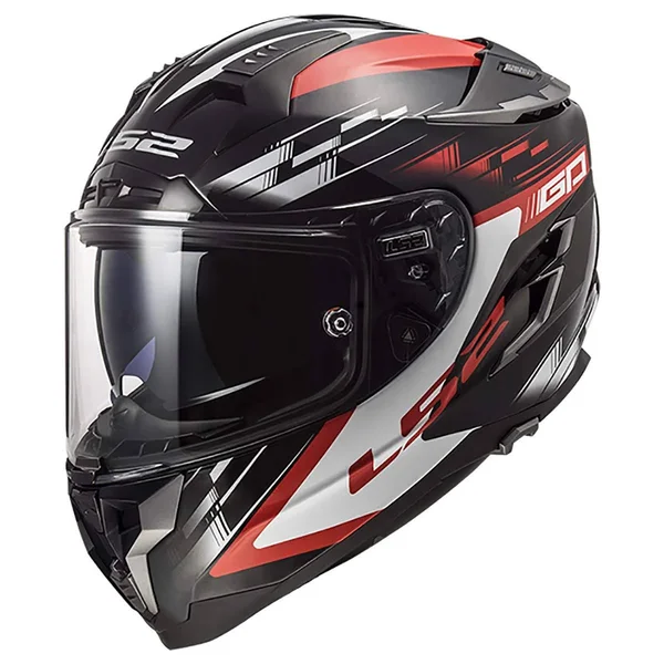 LS2 Helmets Challenger GT Full Face Street Helmet (GP Red/Black - Medium)