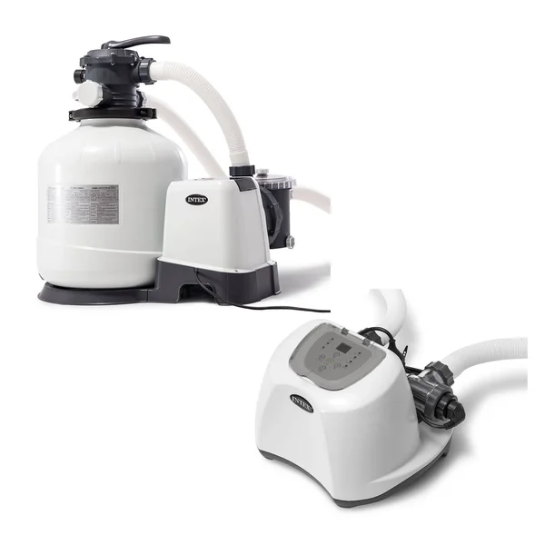 Intex 3000 GPH Pool Sand Filter Pump w/Krystal Clear Saltwater System
