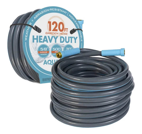 Aqua Joe AJHD120-58 Heavy Duty Garden Hose - 120 ft, 5/8 in, Kink Resistant