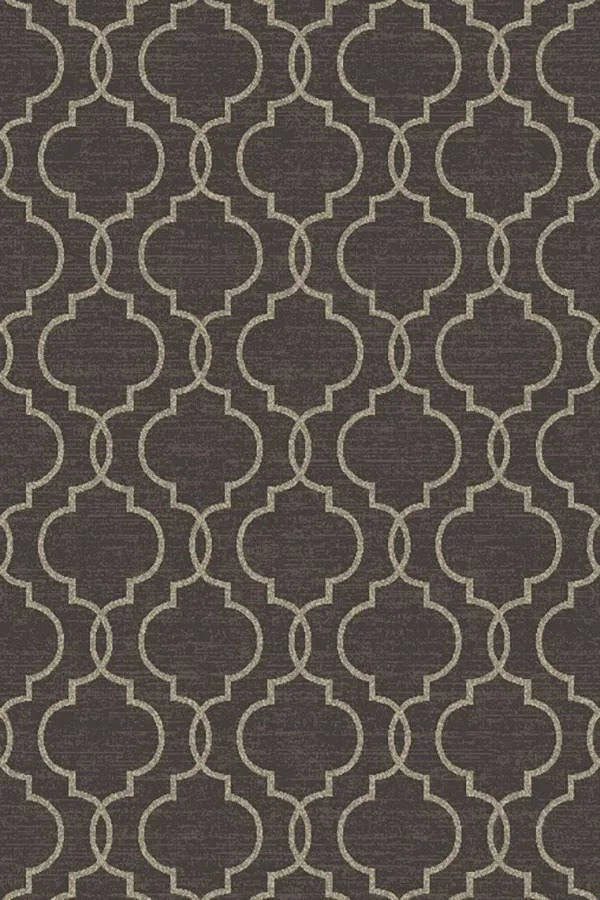 Concord Casa Quatrefoil Area Rug - Brown - 5&3x22 Round