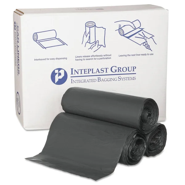 Inteplast Group High-Density Commercial Can Liners 55 Gal 0.87 Mil 36x22 x 60x22 Black S366022K