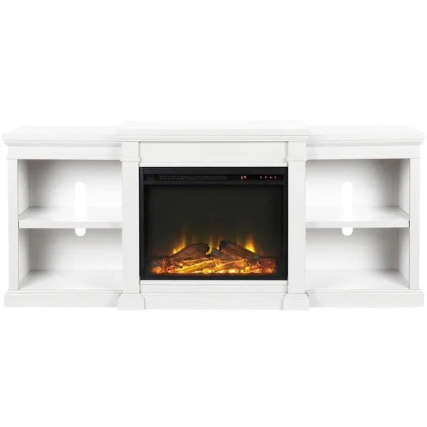 Ameriwood Home Manchester Electric Fireplace TV Stand White